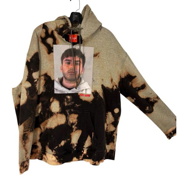 Full Send Tie Dye Hoodie Mens XL Distressed Steetwear - Picture 1 of 10